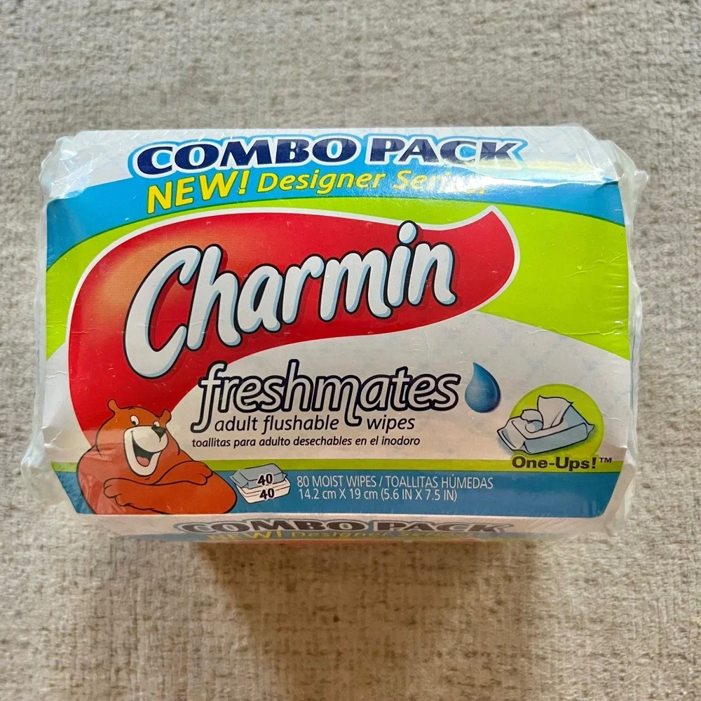 Charmin Freshmates Adult Flushable Wipes Designer Series Combo Pack 80 Count